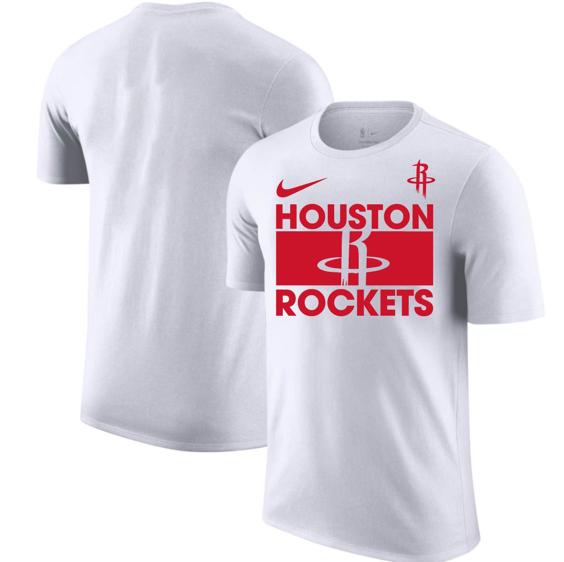 Men 2025 NBA Houston Rockets White Nike T shirts style 1->nba t-shirts->Sports Accessory